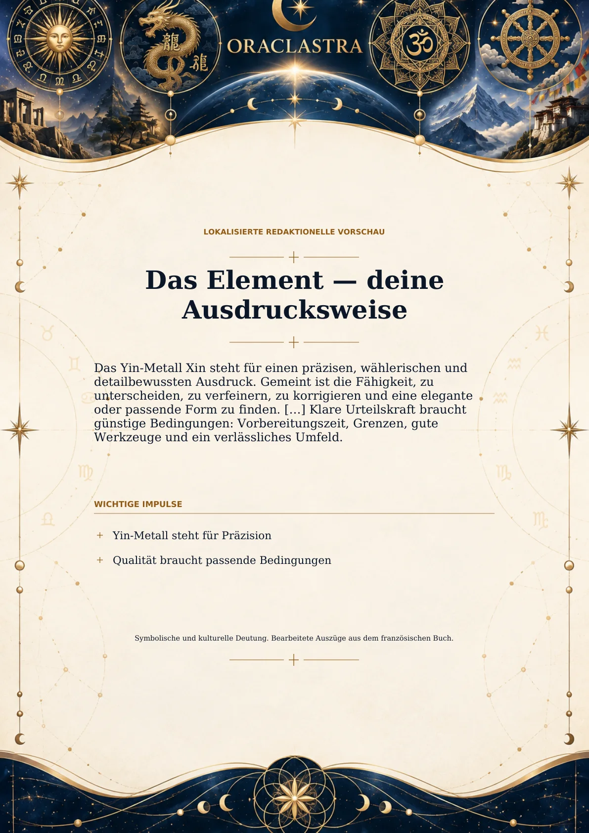Das Element — deine Ausdrucksweise