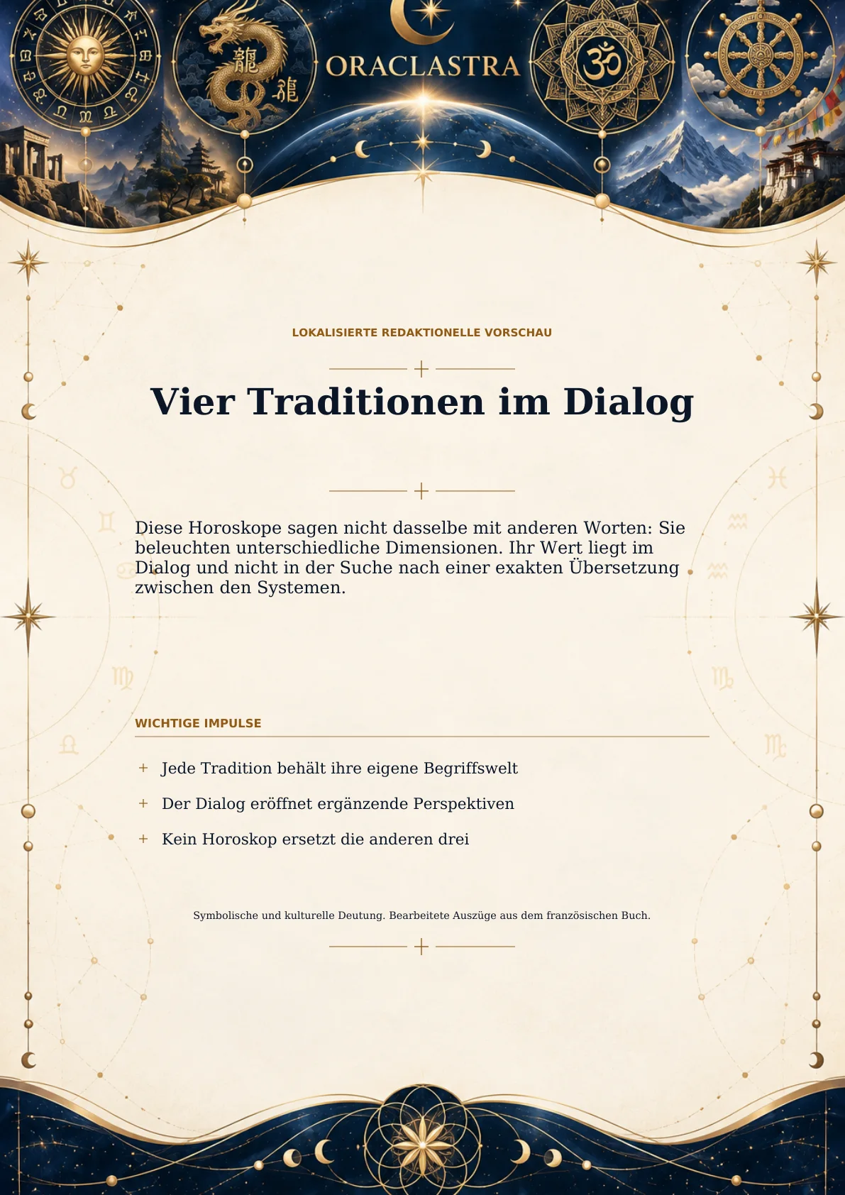 Vier Traditionen im Dialog