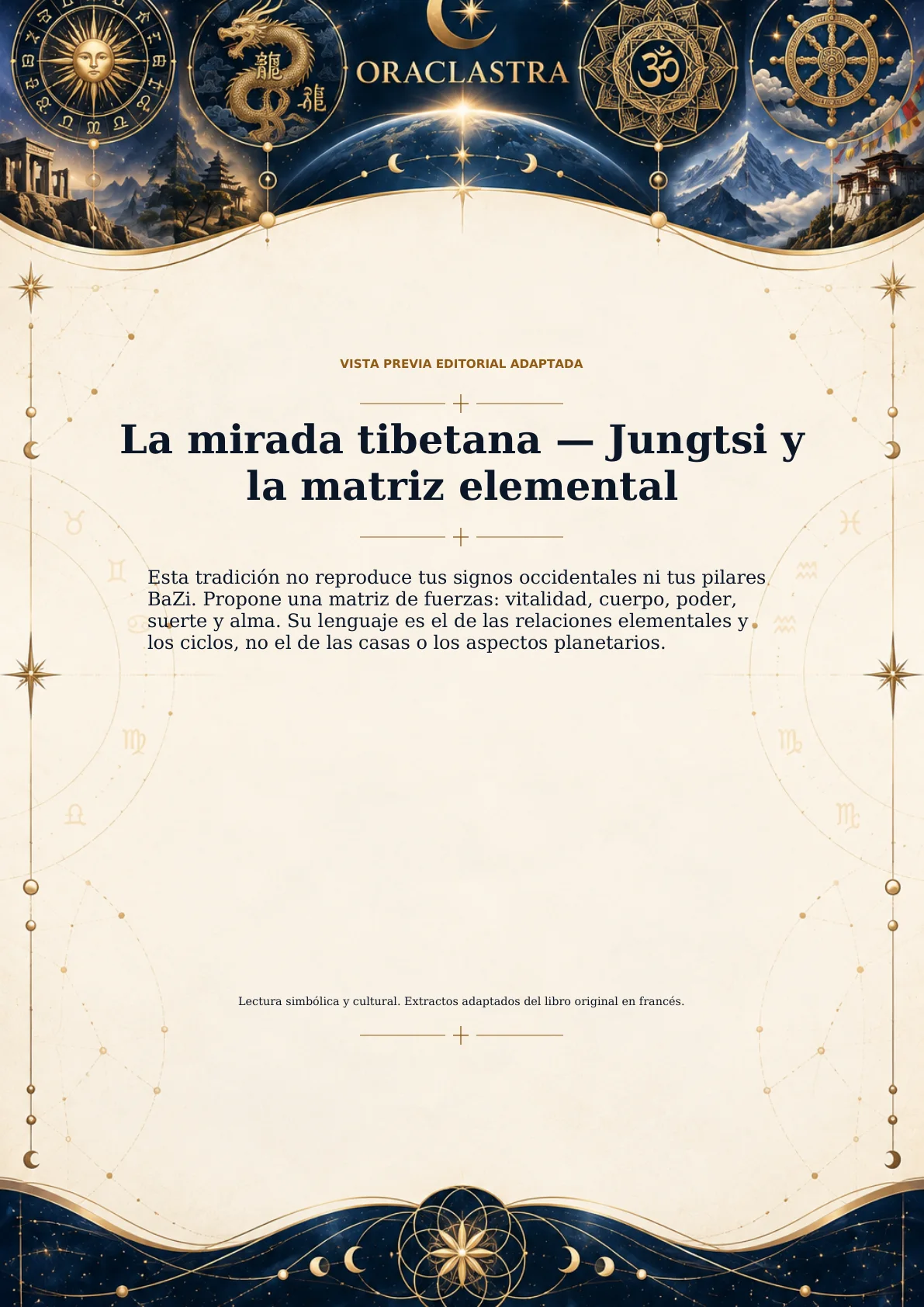 La mirada tibetana — Jungtsi y la matriz elemental
