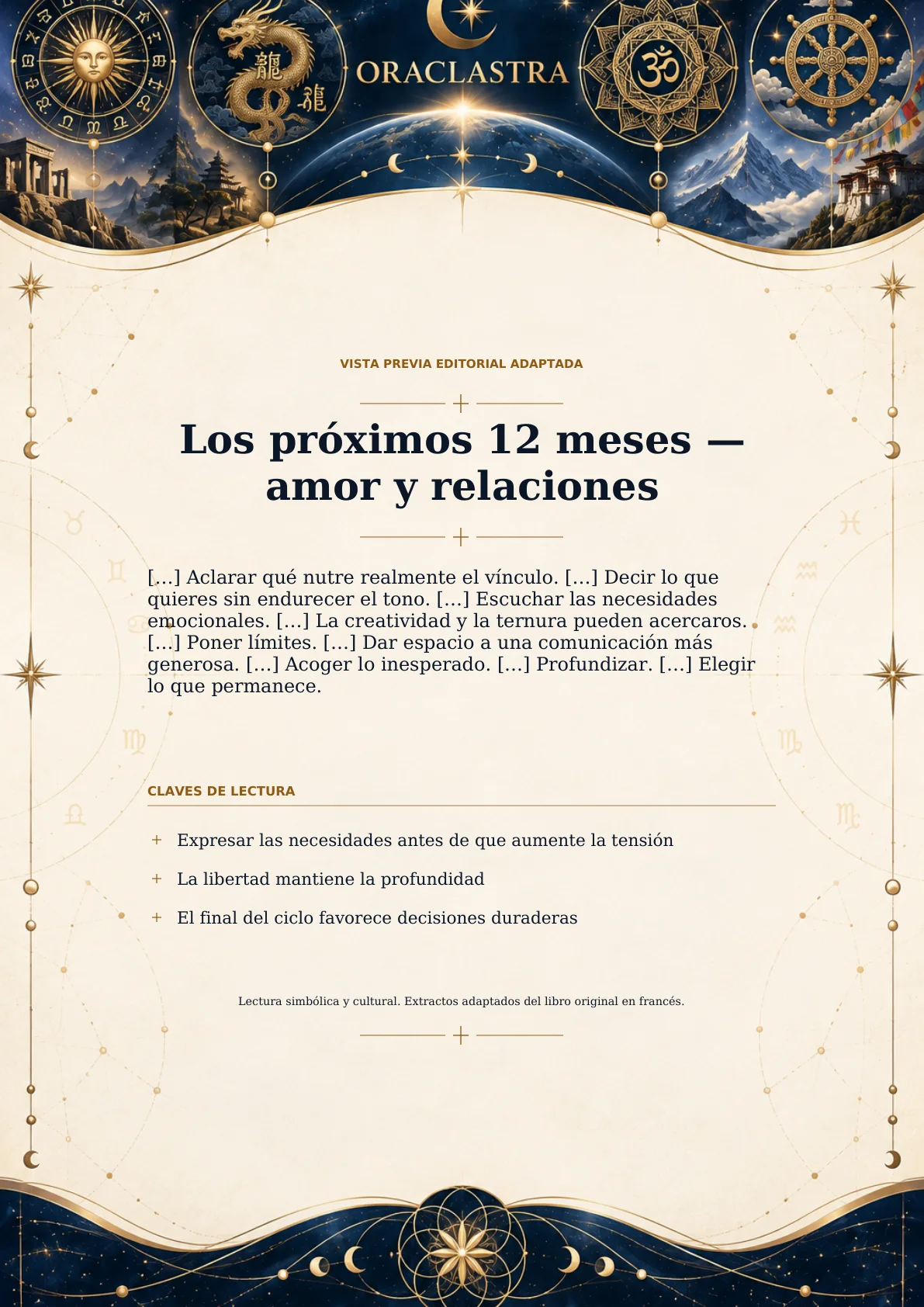 Los próximos 12 meses — amor y relaciones