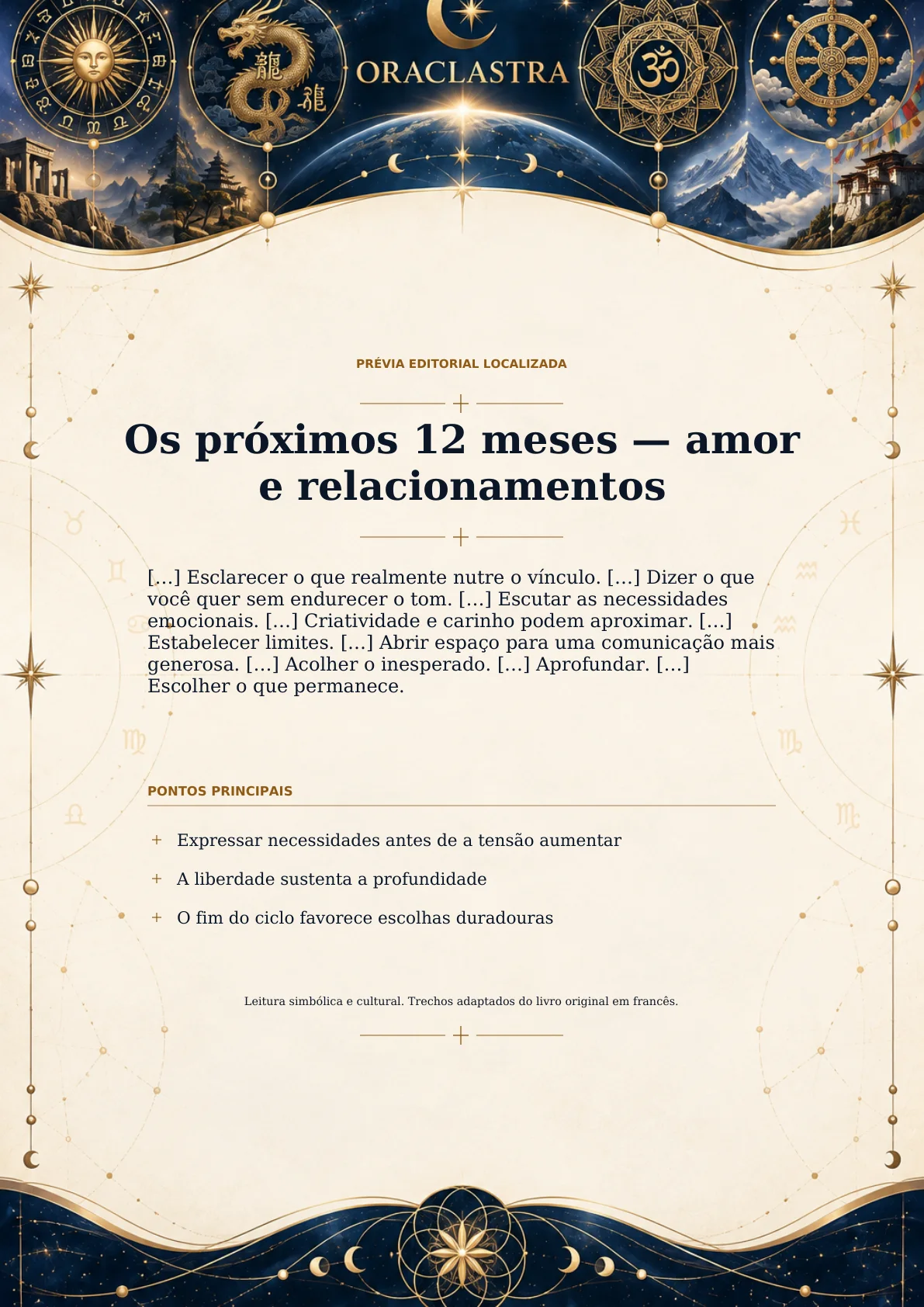 Os próximos 12 meses — amor e relacionamentos